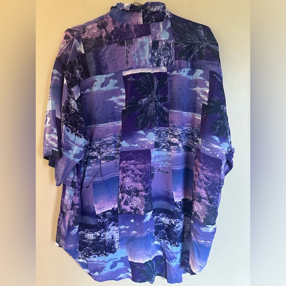 Vintage Dino Di Milano Men’s Abstract Art Button Up Geometric Size Large - Picture 2 of 3